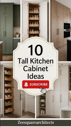 10 Tall Kitchen Cabinet Ideas | Modern, Stylish & Space-Saving Designs (2026) #shorts #design