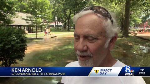 Lititz Springs Park covered in water