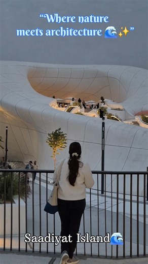 Saadiyat Island Cultural District 🌊 | Museum & Bridge Views #AbuDhabi#TravelShorts#viral #ytshorts