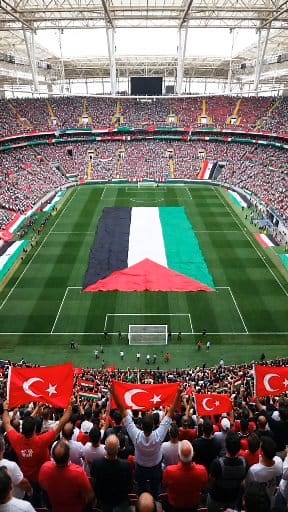 777K views · 49K reactions | ‎ Massive Crowd Unites in Turkey Stadium for Global Peace ️ | AI Short #PeaceForAll #TurkeySupport #HumanityFirst #GlobalUnity #aiVeo3Short | Video Allure | Facebook