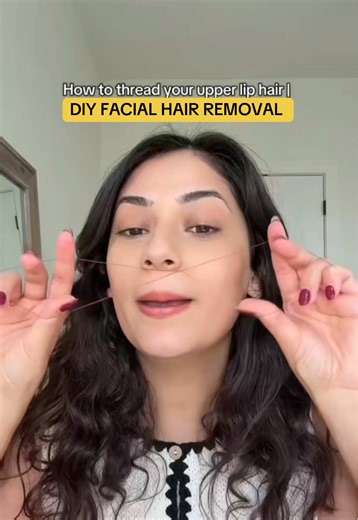 DIY Upper Lip Hair Removal Tutorial using Threading