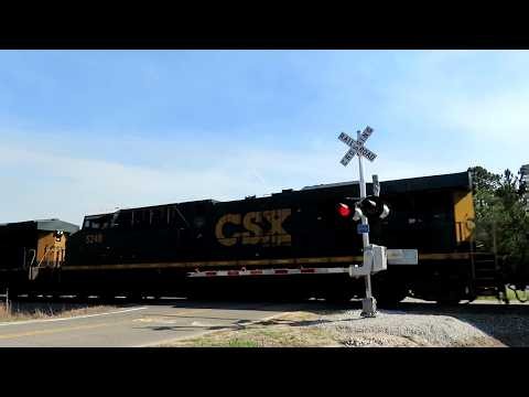 CSX Freight Train Traveling Waycross To Nahunta Georgia Line