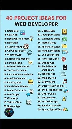 40 Web Development Projects You NEED To Get Hired