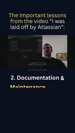 🧠🧠 Second Important lesson from the video “I was laid off by Atlassian” #coding #softwareengineer