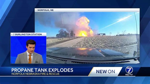 Video shows propane tank exploding as Norfolk crews respond to structure fire