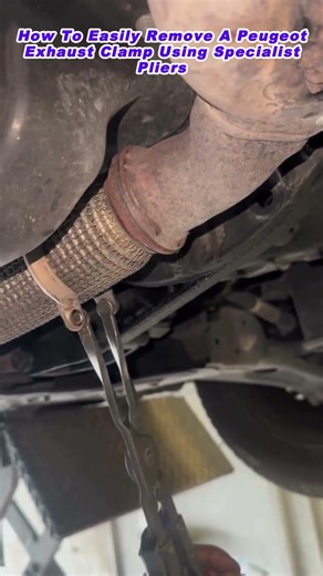 How To Easily Remove A Peugeot Exhaust Clamp Using Specialist Pliers