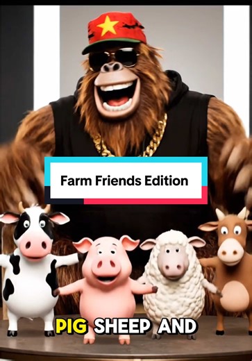 Wild Animals Rap - Part 15: Farm Friends Edition #BigfootEnglish #trending #EnglishForKids #TikTokTeacher #Vocab