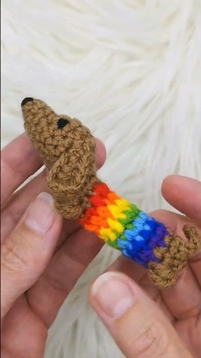 Rainbow Colors - Crocheting an Amigurumi Dachshund