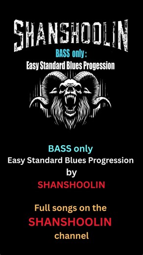 SHANSHOOLIN - Bass Only: Easy Standard Blues Progression #heaymetal #metal #blues #bassonly #bass