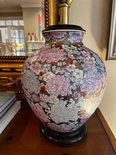 Maitland Smith Porcelain Table Lamp, Large Vase - Etsy