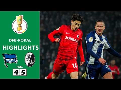 Hertha BSC gegen SC Freiburg 1-1 (4-5 Pen.) Alle Tore & Highlights | DFB-Pokal 2025/26