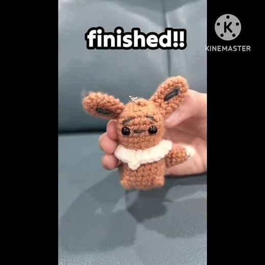 crochet Eevee with me! #beginner #crochet #stitch #pokemon #amigurumi #diy