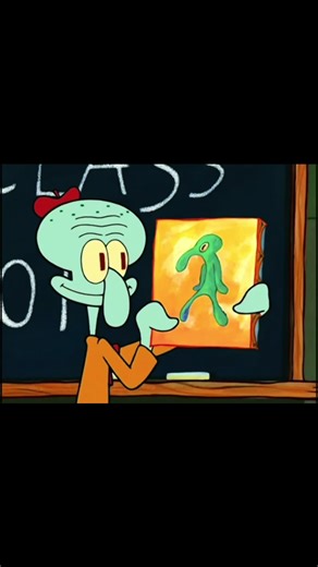 Squidward's Amazing Painting Poster