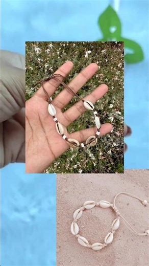 diy easy thread cowrie shell bracelet making in just 5 min #diy #viral #trending #youtubeshorts