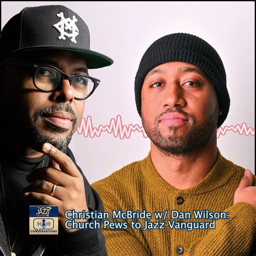 Jazz Cruises Conversations on Instagram: "McBride and Wilson talk about musical palettes... Excerpt from JCC #101 https://www.buzzsprout.com/2543706/episodes/17952553 --- A Masterclass in Church Roots and Jazz Virtuosity Recorded live during The Jazz Cruise, this episode features a soulful and humorous interview between eight-time Grammy-winning bassist Christian McBride and his friend and protégé, guitarist Dan Wilson. Originally taped for McBride’s SiriusXM show, The Lowdown: Conversations wit