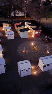 Our 17-unit Veda Street village micro shelter community is officially open! This new 10-month program will provide transitional shelter for people moving out of homelessness. This village will offer guests a safe, healthy, supportive community where they will have intensive support services such as case management, housing navigation, coordinated community care, life coaching, career counseling, medical care, and behavioral health support.Each micro shelter is equipped with a bed, heating, air c