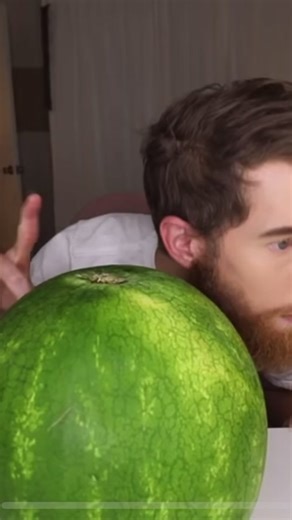 YouTube: imBrandonFarris > Exploding a Watermelon with rubber bands. Sub him on YouTube for the Michael Jordan 1v1! @imbrandonfarris #brandonfarris #watermelon