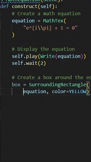 📦 Displaying an Equation in a Box with Manim | Python Animation