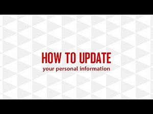 How to update your personal information