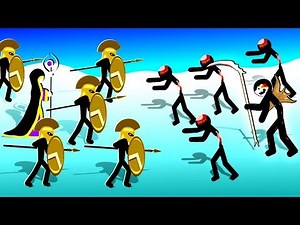 Golden Stickman Speartons Fight Massive Swarms of Zombies in Stick War Legacy!