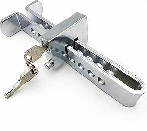 Anti-Theft Auto Stainless Steel Clutch Lock Vehicle Security Protection Supplies Car Brake Lock(9 Holes)
