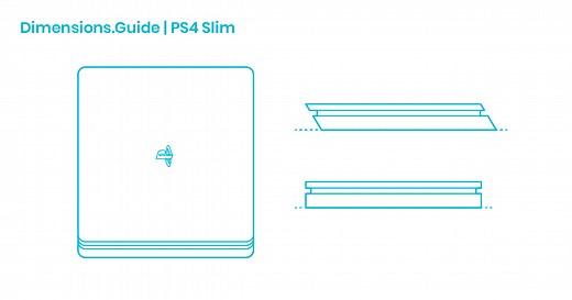 PS4 Slim Dimensions & Drawings | Dimensions.com