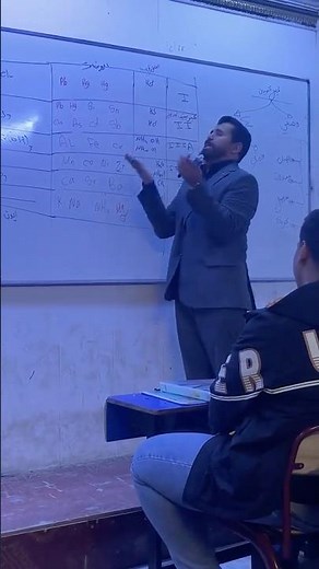 The chemistry professor is the one who teaches students about ions.