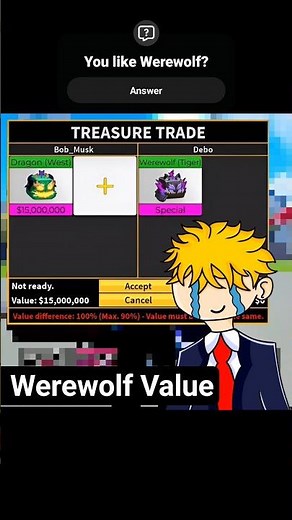 WEREWOLF Value Going CRAZY!! 😨☠️ | Bloxfruits | ROBLOX | Veeru Gamer |