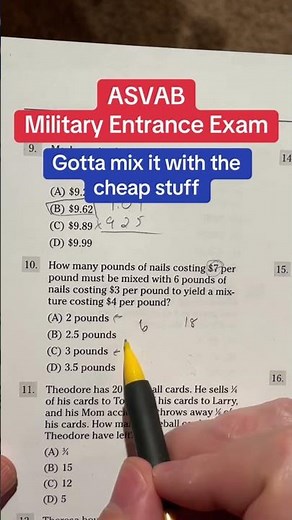 ASVAB Math AFQT AR Solutions 10