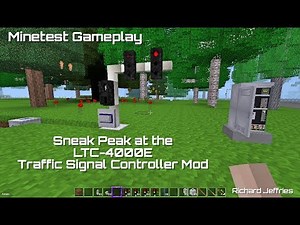 Minetest Gameplay - Sneak Peak at the LTC-4000E Traffic Signal Controller Mod