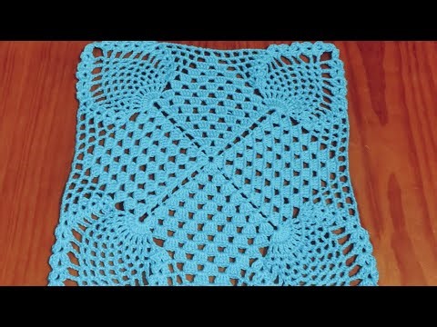 Crochet Square Pineapple Doily Placemat