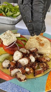 Grilled Greek Octopus with Greek Salad and Ouzo 🤤🐙🍅 | Foody Fetish
