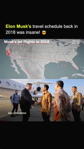 The Legacy Vault ™ on Instagram: "In 2018, Elon Musk's travel schedule was exceptionally demanding, with his corporate jet logging over 150,000 miles—more than six times the Earth's circumference. His relentless schedule was part of a "wartime CEO" approach during what he called "the most painful year" of his career. Key aspects of Musk's 2018 schedule included: Extreme travel frequency: He took over 250 flights, averaging a flight every 1.4 days, to constantly move between his various company l