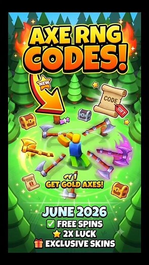 ALL NEW AXE RNG CODES! (June 2026) 🪓😱 #shorts #roblox