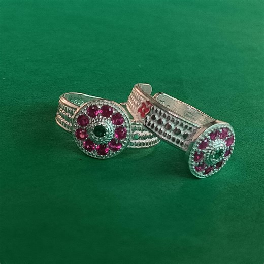 Valentine's Day 925 Sterling Silver Toe Rings Bichiya | Pure Silver Adjustable Pair | Handmade Indian Traditional Foot Jewelry for Women - Etsy