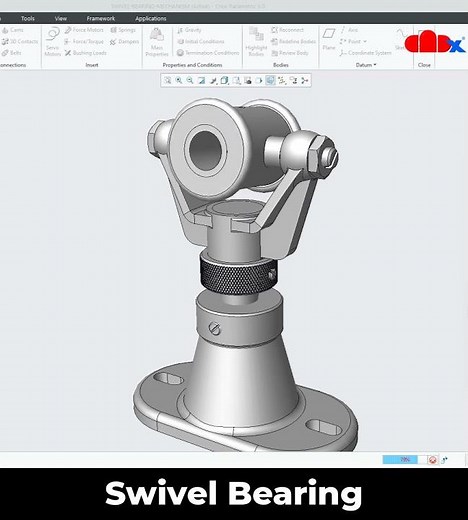 Swivel Bearing in Creo | shorts | cadx