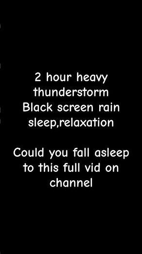 2 Hours of Heavy Thunderstorm Sounds | Black Screen | Rain, Thunder & Lightning | No Ads |