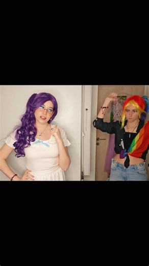 RICHMAN dance | Rarity & Rainbow Dash #mlp #cosplay #shorts