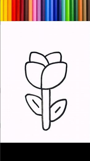 Como Desenhar uma Rosa Fácil 🌹