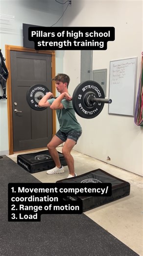 Will Ratelle on Instagram: "In that order. 1. Learn the movement, positions, and feelings associated with those movements and positions. 2. Establish control at full ranges of motion (full hip flexion, shoulder flexion etc.) 3. Add load as necessary. Give them a long runway to begin with. #strengthandconditioning #strengthtraining #getstrong #athleticdevelopment #athleticperformance #weightlifting #powerclean"