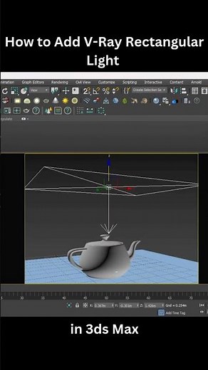How to Add V-Ray Rectangular Light in 3ds Max #shorts