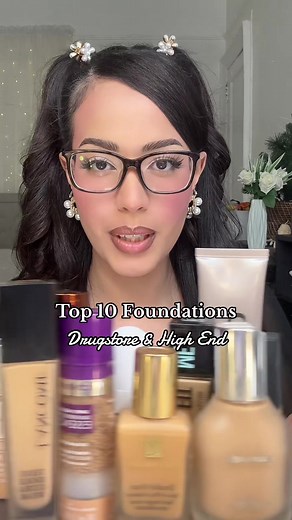 Top ten foundations. Did you see any of your favs? #bestfoundation #foundationreview #foundationforoilyskin #fullcoveragefoundation #hauslabsfoundationreview #hauslabsfoundation #beautyinfluencer #nyccontentcreator
