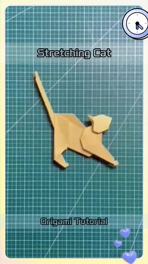 Tutorial de Origami: Gato que Se Estira