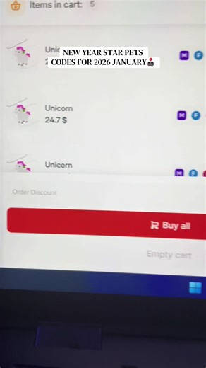 NEW YEAR STAR PETS PROMO CODES for JANUARY, I just found these and I'm absolutely lovin them #blowthisip #starpets #adoptme #shopping #roblox