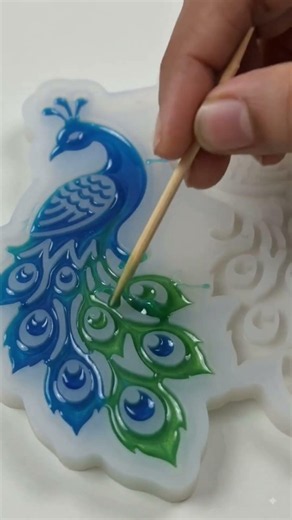 Beautiful Peacock Resin Earrings DIY | Easy Handmade Epoxy Resin Earrings Tutorial for Beginners ✨