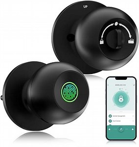 [Hot Item] Smart Door Knob Fingerprint Door Lock Smart Lock with APP Control Bluetooth Door Lock for Home