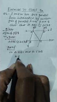 Class 9th Maths Exercise 7.1 Q.No.4. l and m are two parallel lines intersected by another...