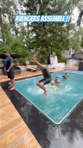 Swimming pool reels. #marvel #poolfun #avengers #marvel #poolgame #swimmingpool #poolreels