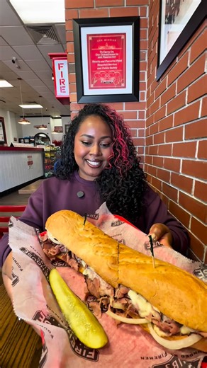 BIG BELLY MEL🧋 on Instagram: "If you’ve been following along on my food and travel adventures then you know that I love visiting Montreal for smoked meat. Now, I can skip the travel with the new Firehouse Subs Montreal Smoked Meat Sub! Visit your closest @firehousesubsca and enjoy! ✨ #FirehouseSubsPartner"