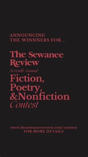 The Sewanee Review on Instagram: "This past July, the Sewanee Review held its seventh annual Fiction, Poetry, and Nonfiction Contest. We received over 1,100 submissions. Today we are pleased to announce the winners. Lorrie Moore selected the short stories “The Understudy” by Drew Calvert and “Craters of the Moon” by Ariel Katz as cowinners of the fiction prize. John Jeremiah Sullivan selected Jóhanna Gísladóttir Bissat's essay “The Bandit” as the nonfiction winner. Shane McCrae selected Kyle Oke